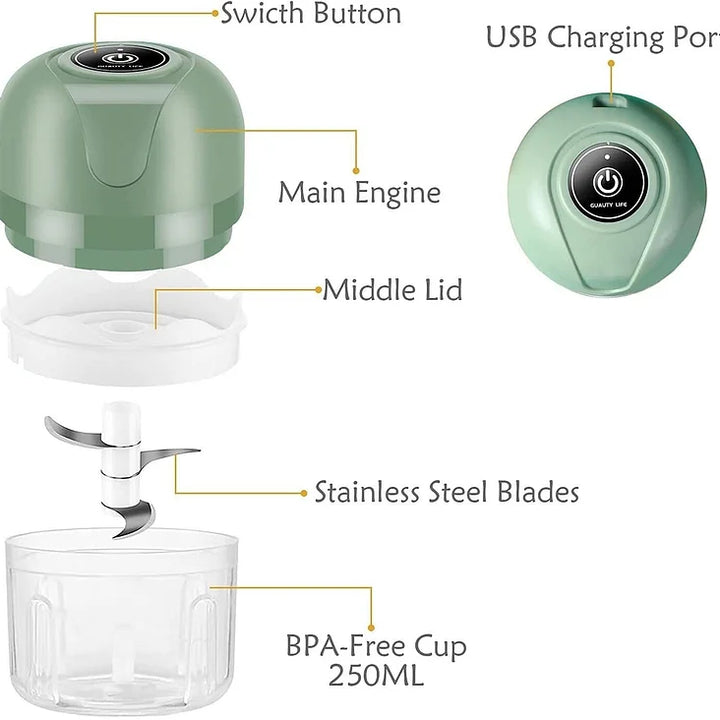 Swiftgrind USB Rechargeable Electric Garlic Grinder