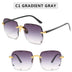 Luxury Square Rimless Sunglasses