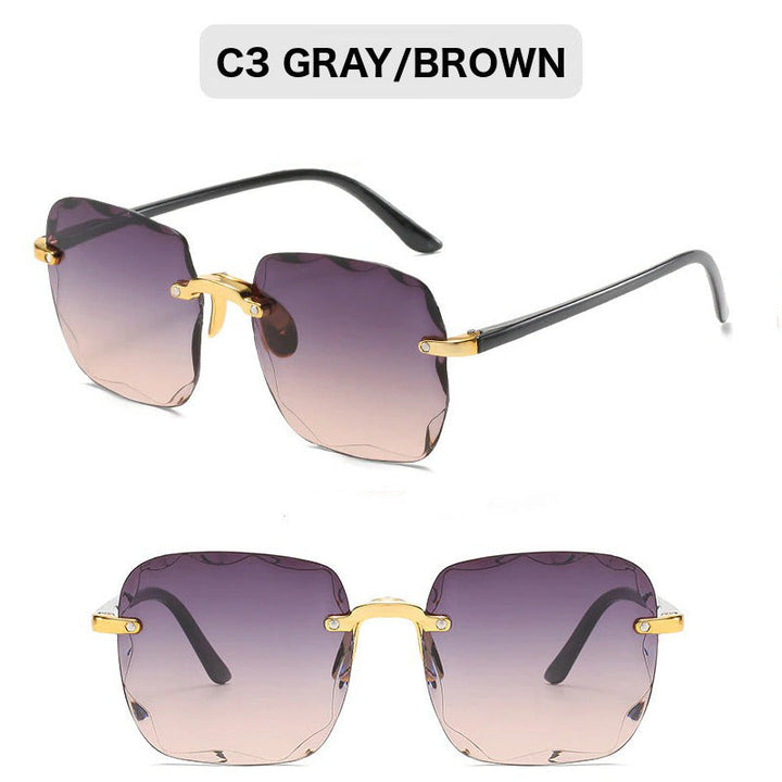 Luxury Square Rimless Sunglasses