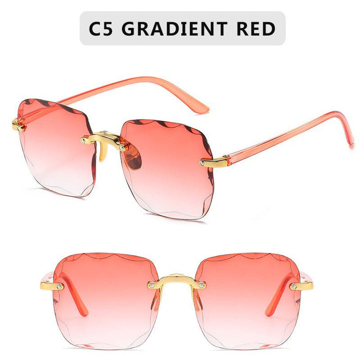 Luxury Square Rimless Sunglasses