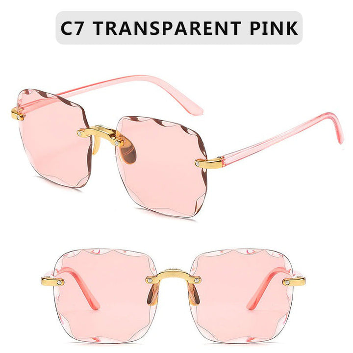 Luxury Square Rimless Sunglasses