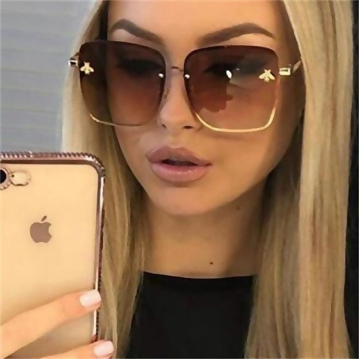 Bee Square Rimless Sunglasses