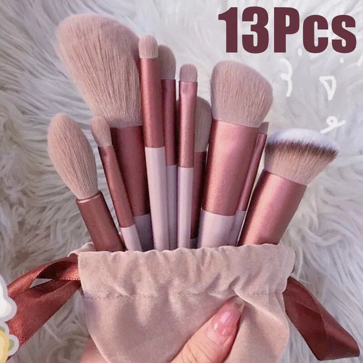 Pieces of makeup brushes