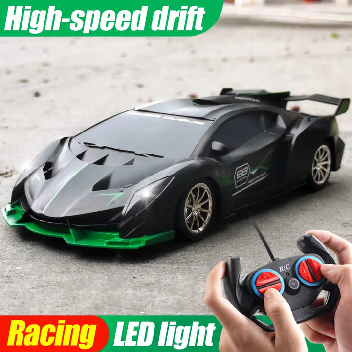 Sports car with LED lights