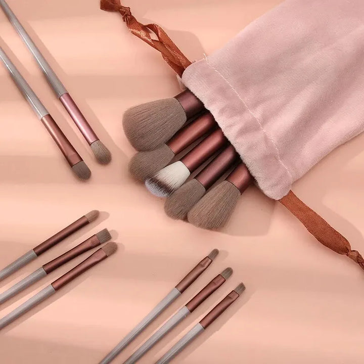 Pieces of makeup brushes