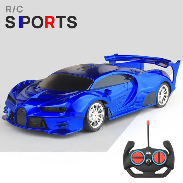 Sports car with LED lights