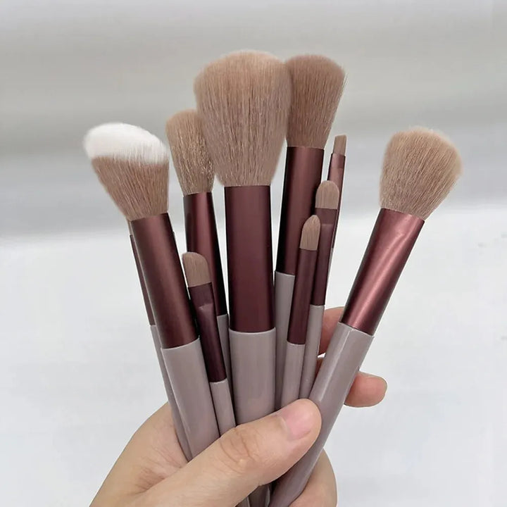 Pieces of makeup brushes