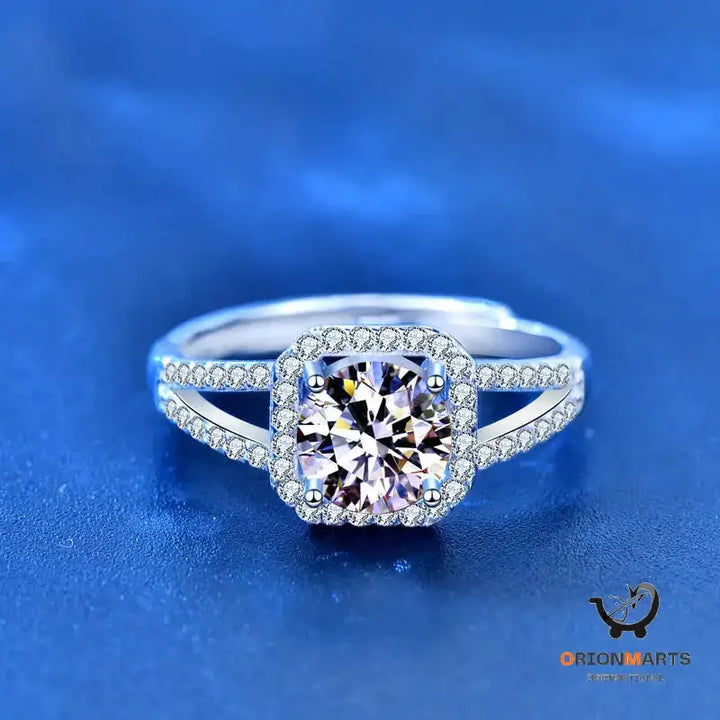 Sterling Silver Moissanite Ring